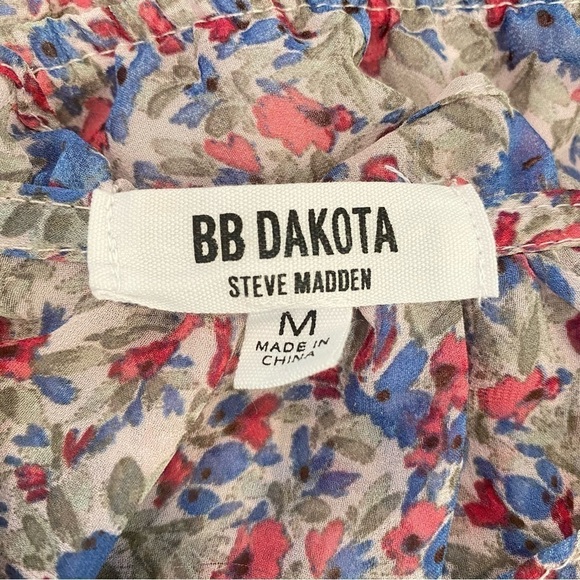 BB DAKOTA by Steve Madden Maxi Dress size M Floral prairie tiered cottage core - Picture 10 of 12